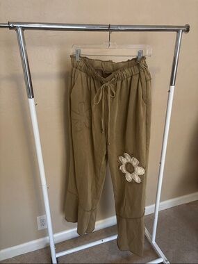 SHEIN  Crochet Flower Drawstring Pants xl